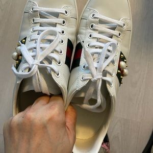 Gucci ace sneakers with spikes. Size 7